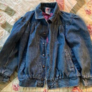 Vintage Brite 'N' Sassy 80's-90's Teen girl's Denim Jacket cotton lined size 12